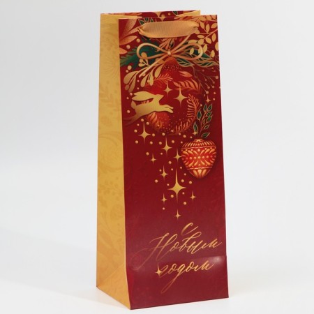 Package for the bottle "Fairytale holiday", 13 x 36 x 10 cm, New Year-2