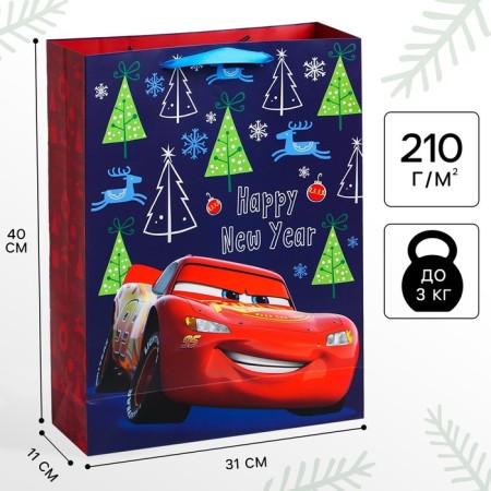 New Year. Gift package, 31x40x11 cm, packaging, cars