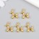 Decor for creativity Metal "I Infant Ball - Dog" Gold 1.8x2 cm