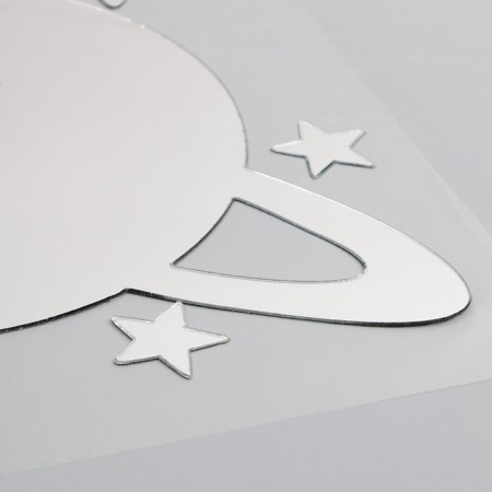 Interior mirror sticker "Saturn and stars" 38x31 cm-2