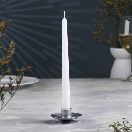 Lotus 2h candlestick for one candle, 7.5x2.5 cm, silver