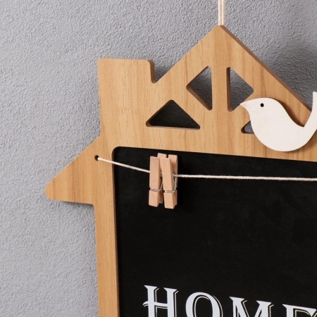 Panel MDF "Callowboard. House with a bird" with clothespins 1x28.5x29.5 cm-1