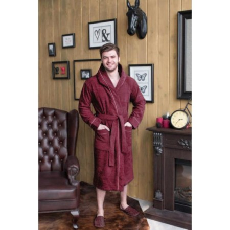 Terrious dressing gown, size 56, burgundy color