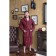 Terrious dressing gown, size 56, burgundy color