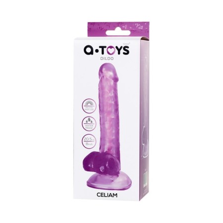 Realistic phallimitator A-Toys byfa Celiam, TPE, Purple color, 20.5 cm-13