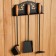 Fireplane set KN 0-2 wall 3 objects (brush, poker, scoop) black