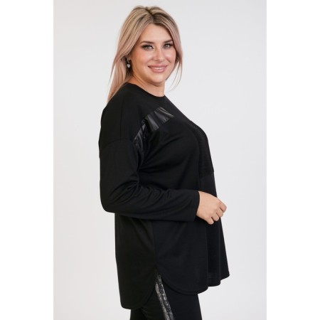Women's tunic, size 54, black color-5