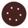 Circle abrasive grinding bison 35566-150-040, perforated, P40, 150 mm, 5 pcs.