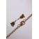 Set 2 objects: earrings, pendant "openwork" Vivaldi, white-red color in gold, 50 cm