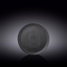 The plate round Wilmax England Croco, D = 18 cm, black color