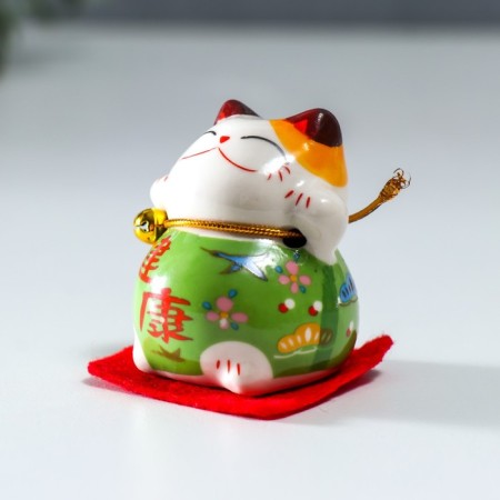 Souvenir Ceramics "Mani-Nekko in costume suites" 4.5x3.8x4.6 cm set 5 pcs-3