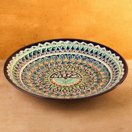 Largan Rishtan ceramics "Patterns", 42 cm, Blue Mix-8