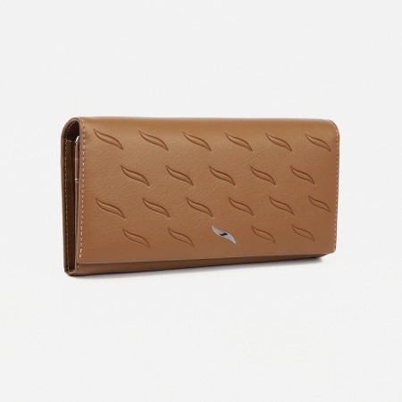 Women's wallet on magnets, brown color