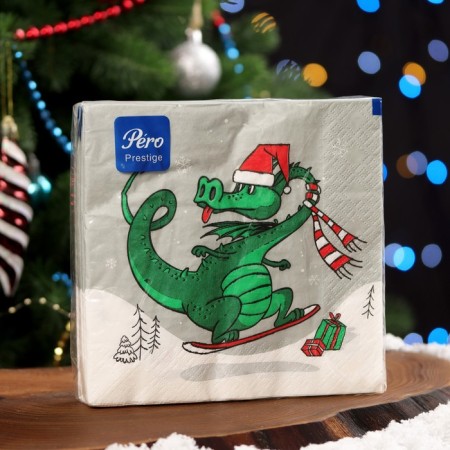 Paper Napkins Pero Prestige Dragon "Snowboarder", 3 layers, 33x33, 20 pcs