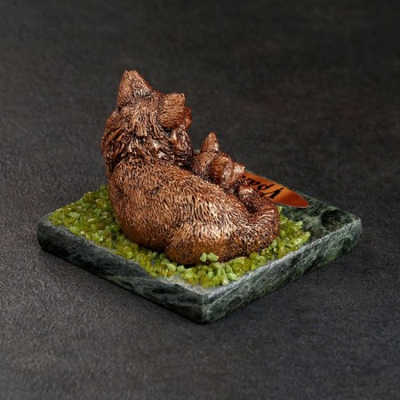 Souvenir "Foxes", 5x5x6 cm, coil, gypsum-2