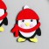 Decor for the creativity of felt "Penguin in the cap and scarf" 8x6.4 cm