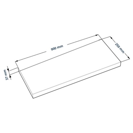 Wall -mounted shelf "Fors 1.9", 900 × 250 × 37 mm, vestiburates, white oak color-3