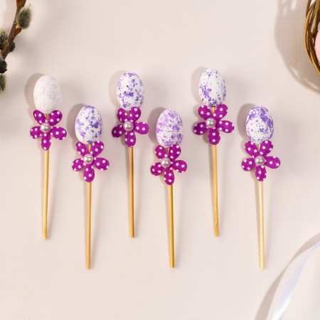 Swap eggs Flower Fiolet, set 6 pcs.-1