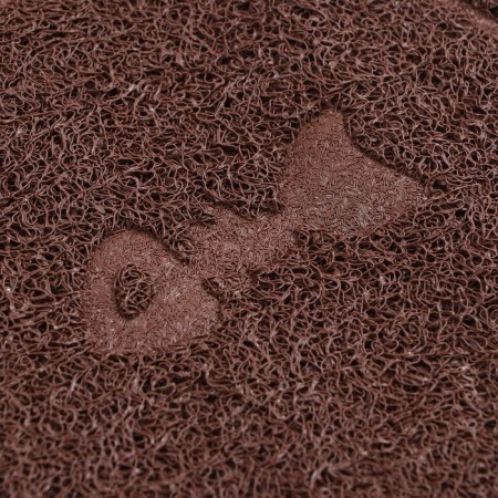 2-in-1 rug for a bowl/toilet for animals two circles, 47 x 26 cm, brown-3