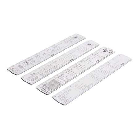 Set of reference lines 4 pcs. Calligrata 25 cm, tablets, chemistry, geometry, physics-1