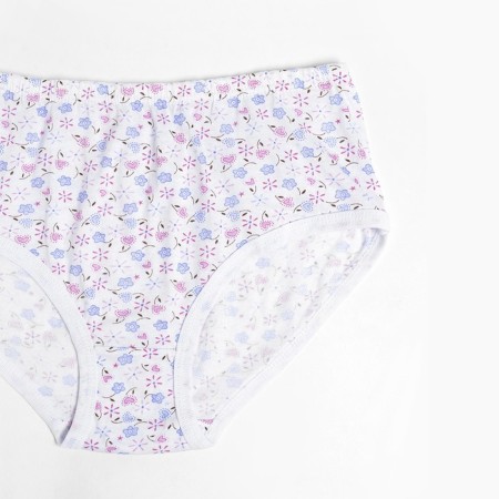 Cowards female slips, white color/flower mix, size 58-1