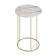 Coffee table "ST128.0", 450 × 450 × 750 mm, color MDF Monte White / Metal Metal Golden