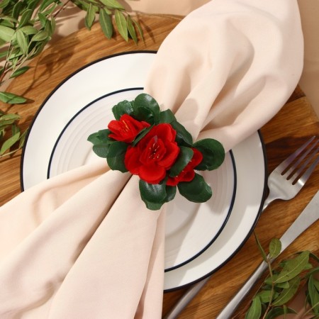 Rosalia napkin ring, red color