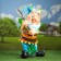 Garden figure "Dwarf with a set" 50x20x17cm