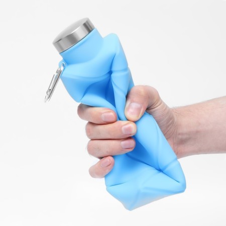 A bottle of water is folding, 700 ml, 22 x 6.5 cm, silicone-5