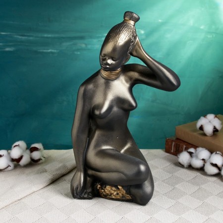 Figure "Morning Africa" ​​Black Gold, 17x22x36cm