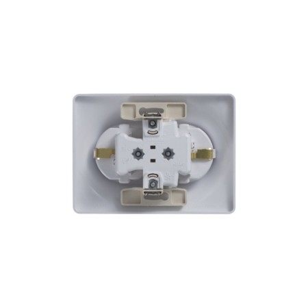 Double SE GLOSSA, 16 A, 250 V, built -in, with salary, curtains, IP20, white, GSL000126-2