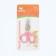Coglit scissors curved with rubberized handles, a hole of 6 mm, pink