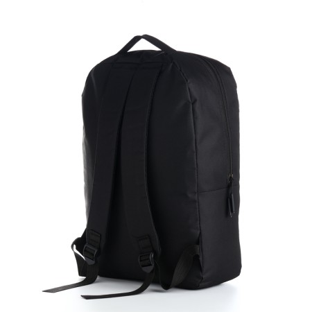 Youth backpack from textiles with lightning, 2 pockets, black color-1