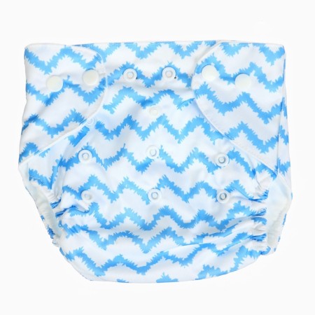 Set of reusable diapers "Zigzag" 3-15 kg, with inserts-6