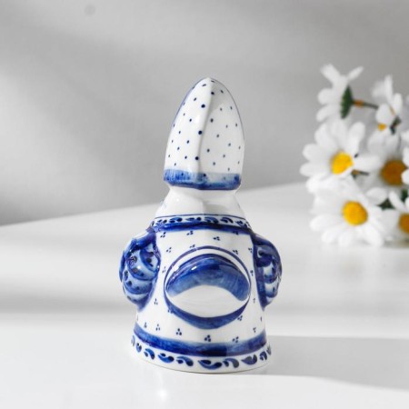 Souvenir Kurochka Ryaba, 10x8x13cm, Gzhel-3