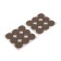 Laying furniture round tundra, d = 25 mm, 18 pcs., Polymer, brown