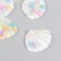 Decor for creativity plastic "Shell with stars" white 2.9x2.5 cm