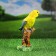 Garden figure "Parrot on a branch" 22x8x9cm