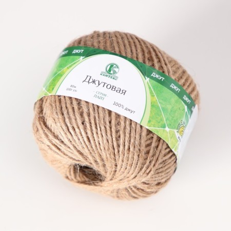 Yarn "jute" 100% juts 80m/100g (141 natural)-1