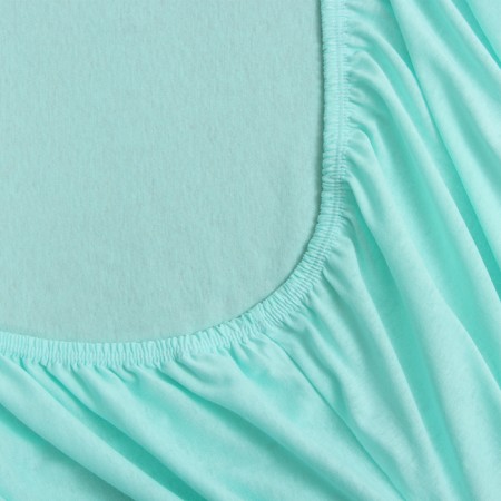 Knitted sheet on the elastic band 160x200x20cm, menthol waders, 120g/m HL100%-3