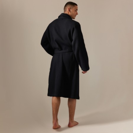 Wafel dressing gown Male SL Home: Basic "Dark Mare", size XL, 100% cotton, 300 g/m2-7