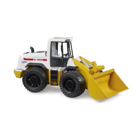 Bruder wheel loader, white color with yellow-1