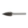 Bordra tundra Type G Parabolic pointed, 12 x 25 mm, shank 6 mm