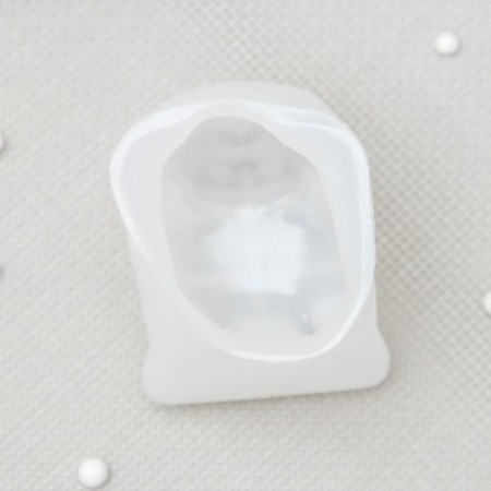 Mold "Bulldog", silicone, 4 × 5 × 4.5 cm, white color-2