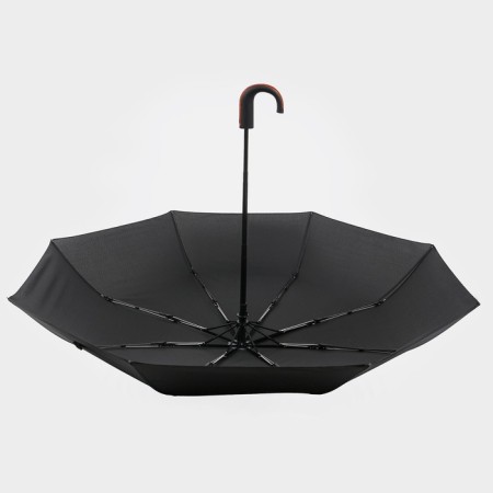The umbrella semi -automatic “thunder”, Eponge, 3 additions, 8 knitting needles, r = 48 cm, black color-8
