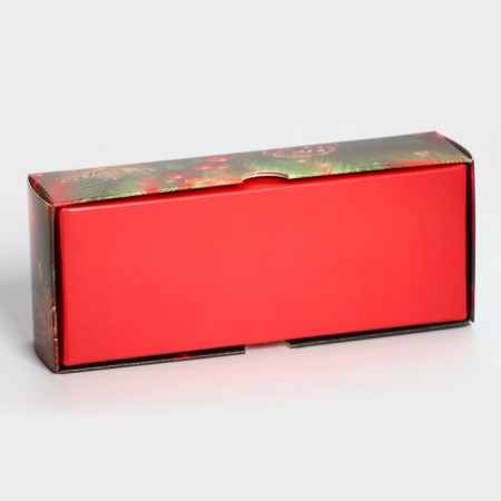New Year. Box for 3 sweets, "Happy New Year", 13x5x3.3 cm, confectionery packaging-2