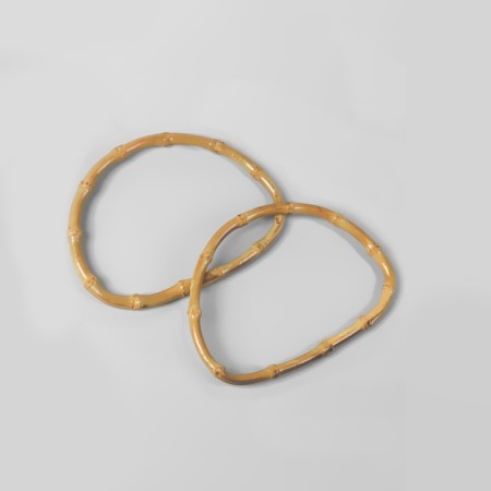 Handles for bag, 2 pcs, bamboo, 17 × 12 cm, thickness 0.8 cm-1
