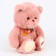 Soft toy "Bear" with a necklace, 20 cm, pink color