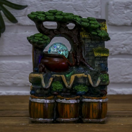 Fountain "Jug under the tree" 10*14*20 cm (with backlight)-2