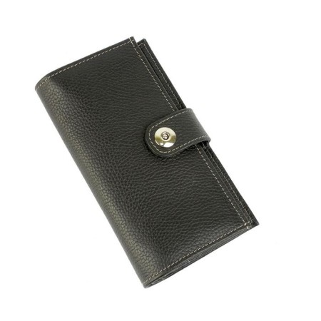 Wallet, magnet, 14 pockets, 1 department for trifles, n/k black fleet